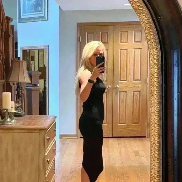 T Alexander Wang Women's Sleeveless Asymmetrical Hem Maxi Dress Black Size S. - Picture 10 of 11